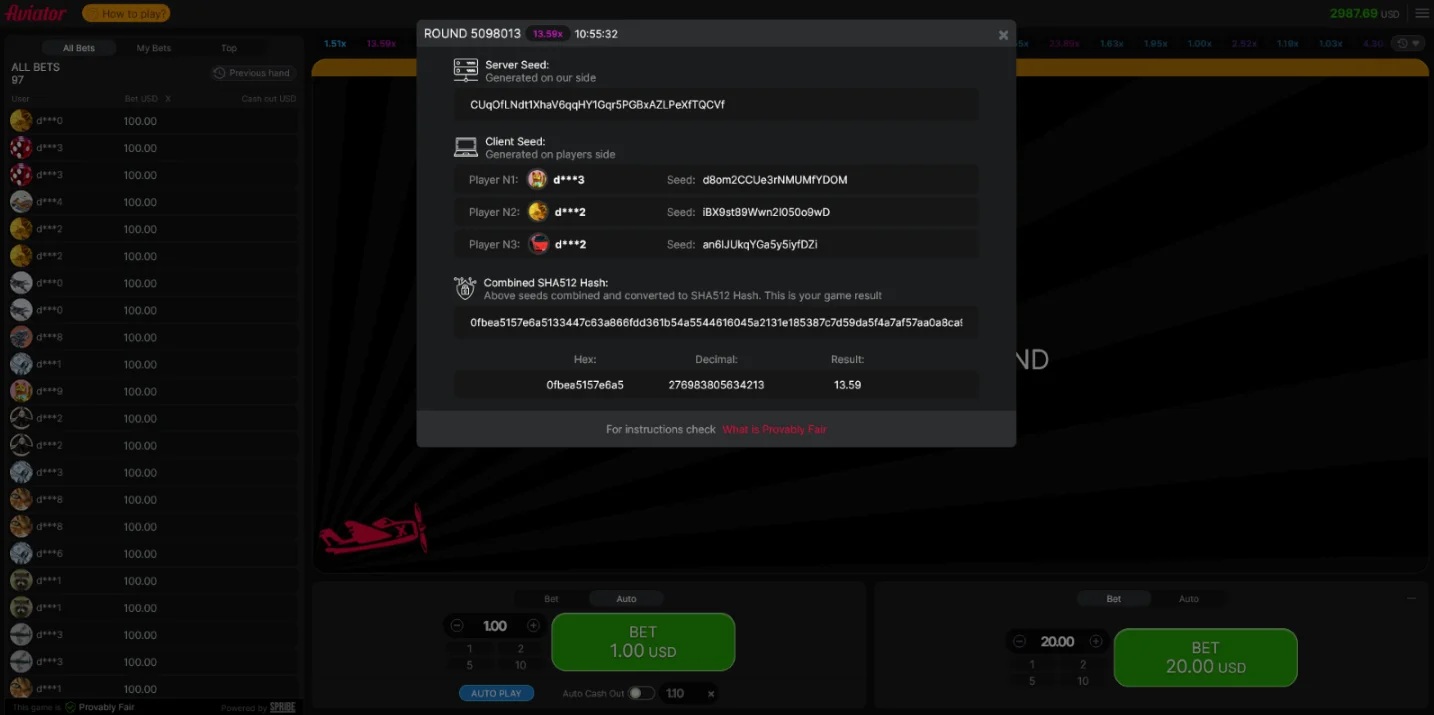 Aviator online game